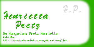 henrietta pretz business card